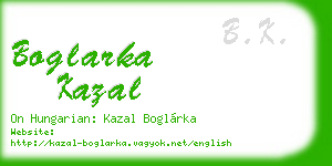 boglarka kazal business card